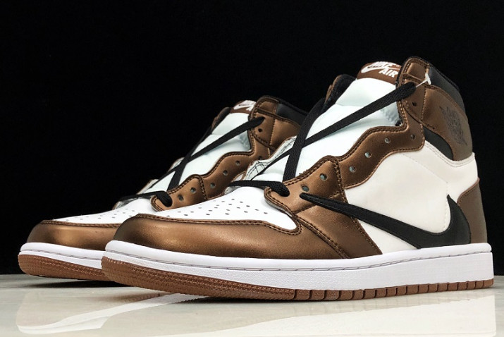 Air Jordan 1 High OG Bronze Black-White Shoes